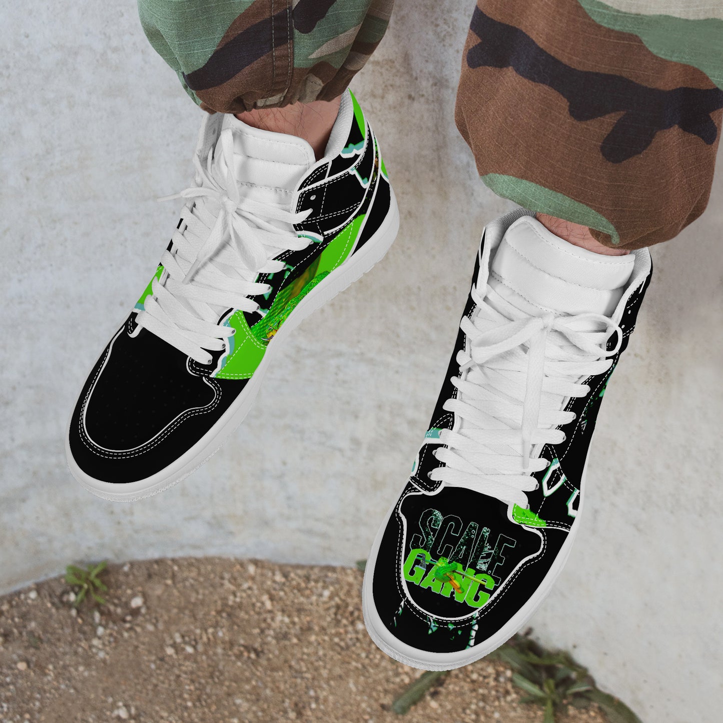 Scale Gang High Top Sneaker (Black)