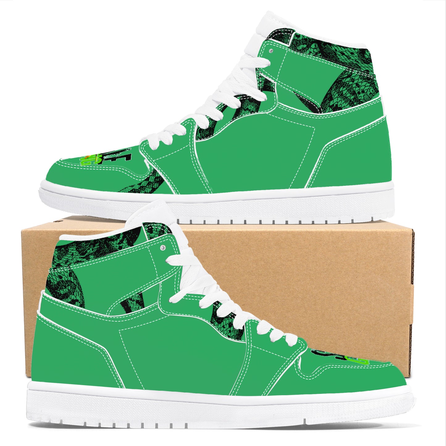 Scale Gang D17 High Top Synthetic Leather Sneaker