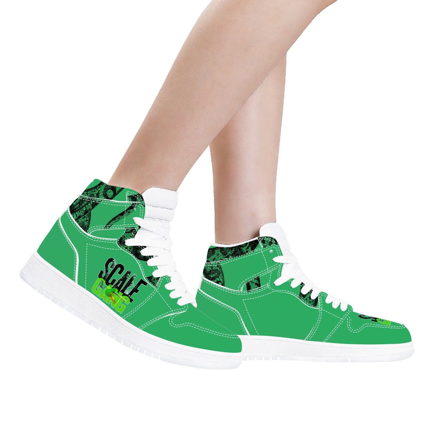 Scale Gang D17 High Top Synthetic Leather Sneaker