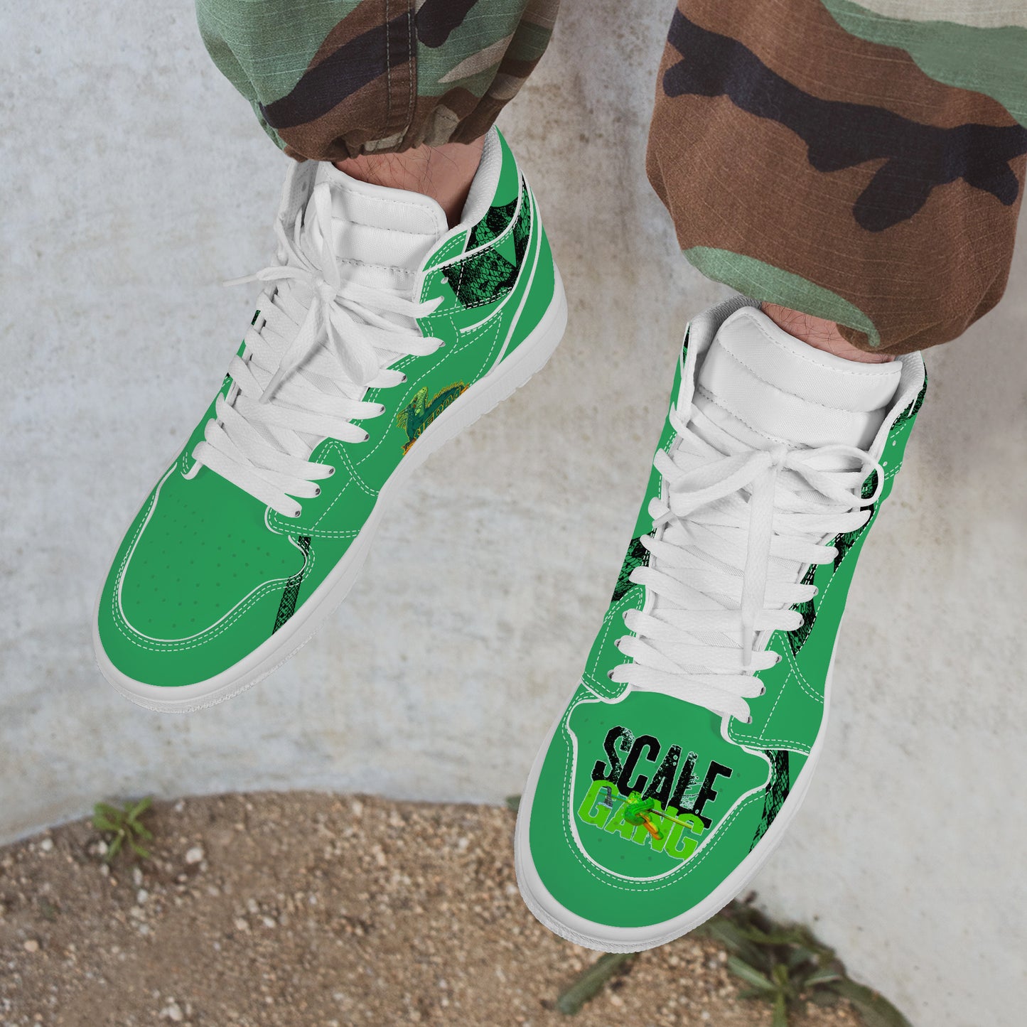 Scale Gang D17 High Top Synthetic Leather Sneaker